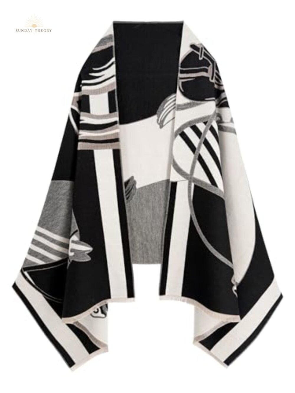 Reversible Pashmina Shawl Wrap 100% Acrylic Women's Scarf